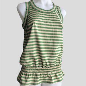 Smocked waist Top XS by The Limited Outback Red Striped Sleeveless